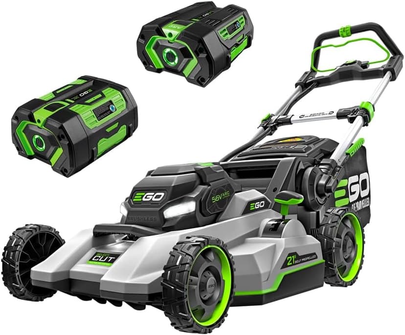EGO POWER+ Electric Lawn Mower, Self-Propelled Cordless with Select Cut and Touch Drive, Includes 56V 7.5Ah Battery, Rapid Charger, & Extra 5.0Ah Battery – LM2135SP Extra Battery Bundle
