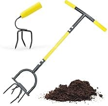 Jardineer Hand Tiller Garden Claw Set, Garden Twist Tiller With Small Soil Tiller, Heavy Duty Manual for Flower Box and Raised Bed