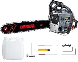Gas Chainsaws 20 Inch 62CC Gas Powered Chainsaw 3.4HP 2 Stroke Engine Gas Power Chain Saw for Cutting Wood Outdoor Garden Farm Home