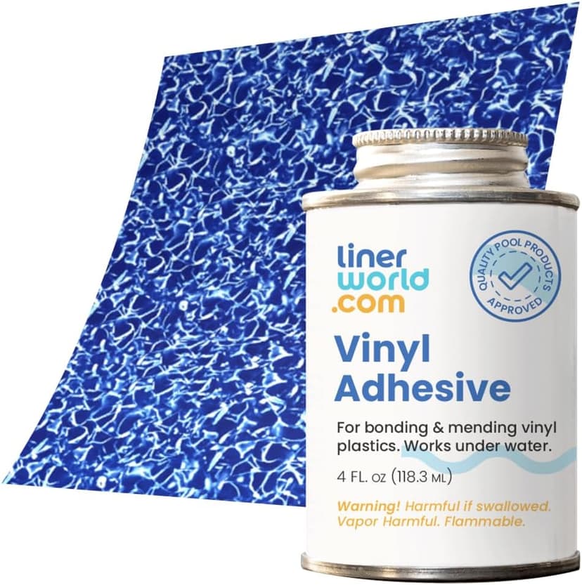 Swimming Pool Liner Patch Repair Kit with Extra Large 2'x2' Liner Sample Patch and 4oz Glue by LinerWorld