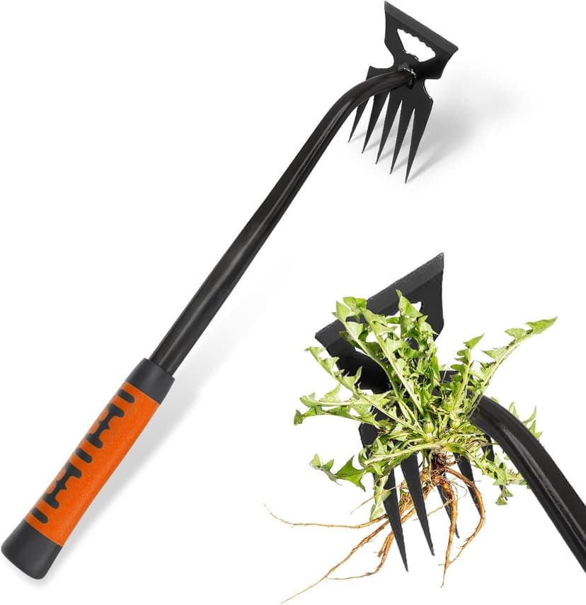 2025 New Weed Remover Tool, Multifunctional Hand Weeder Tool, Portable Garden Weeding Tools, Weeding Artifact Uprooting Weeding Tool for Yard and Garden (5 Tines)