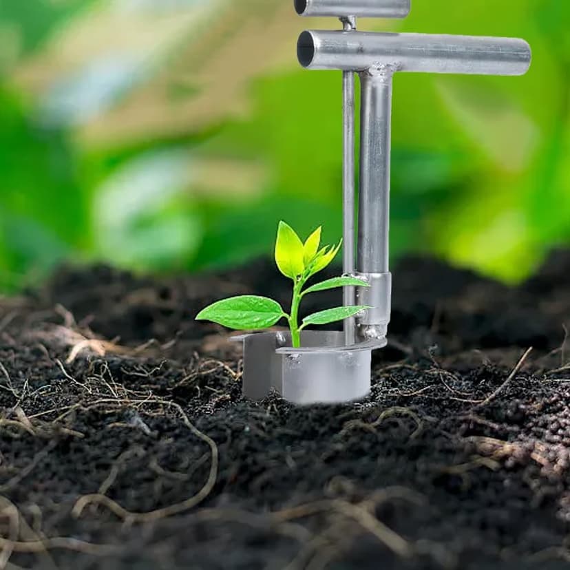 Garden Barrel Transplanter, 2025 New Plant and Fruit Tree Seedling Transplanter, Stainless Bulb Planter Tool for Transplanting, Planting, Hand Seedling Transplanter Garden Digging Tool (1 PCS)
