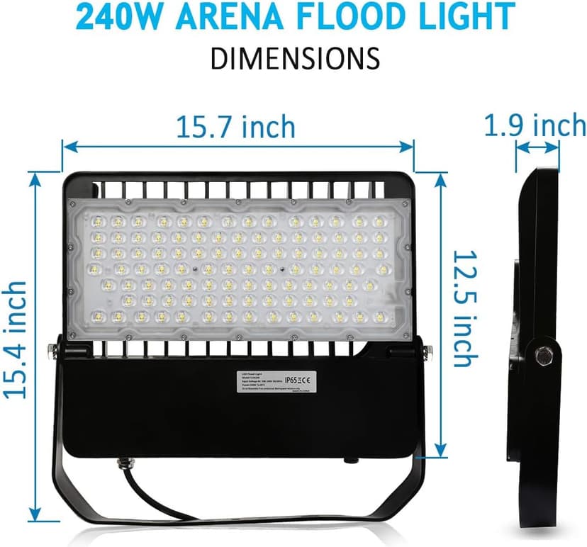 LEDMO 240W LED Flood Lights Outdoor, High- Brightness 36000 Lumen Stadium Lights Commercial Floodlights Heavy-Duty Outside Spotlight for Yard Court Area Field