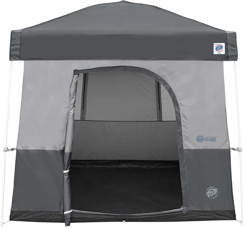 E-Z UP Camping Cube Sport, Converts 10' Angled Leg Canopy into Camping Tent, Grey (Canopy/SHELTER/Poles NOT Included)