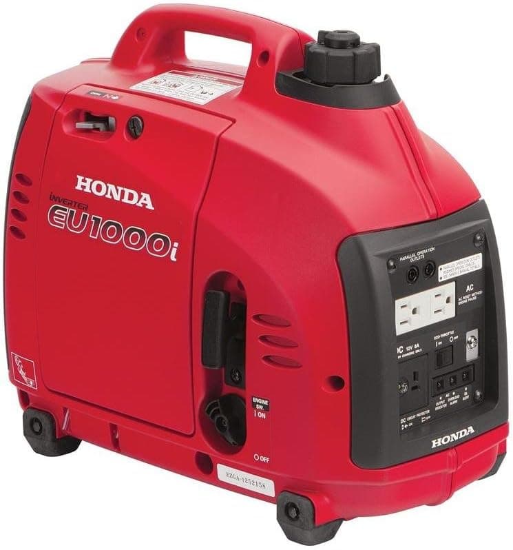 Honda Super Quiet Gasoline Portable Generator with Inverter (EU1000T1A 1000Watt with Eco-Throttle and Oil Alert)Q