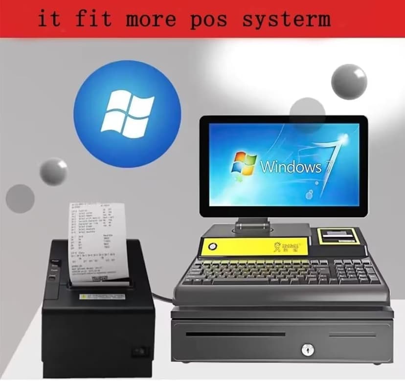 pos kithcen Printer,Bluetooth Ethernet/LAN 80mm Restaurant Auto Cutter Wireless iOS Android Thermal Receipt Bill Ticket Printer for Small Business,Support Cash Drawer (Bluetooth+LAN/Ethernet+USB)