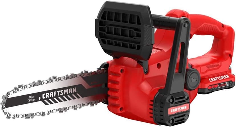 CRAFTSMAN V20 Mini Chainsaw, 10 inch, Battery and Charger Included (CMCCS610D1)