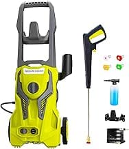 Power Washers Electric Powered 5000PSI-max 3.2GPM High Pressure Washer Car Cleaning Machine with Adjustable Spray Nozzle and Foam Cannon for Home Driveway Patio Deck, Light Yellow
