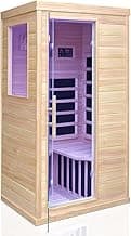 Far Infrared Wooden Sauna Room for Home Use - 1350W Natural Hemlock Indoor Dry Sauna with Rapid Heating, Perfect for Athletes, Busy Professionals & Arthritis Sufferers
