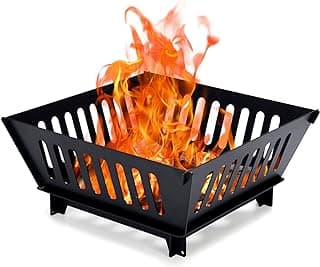 Fire Pits for Outside 17 Inch Collapsible Portable Plug Fire Pit for Camping Travel Picnic Bonfire Backyard Patio Garden Bon Fire Foldable Firepits for Outdoor Wood Burning with Storage Bag