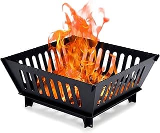Fire Pits for Outside 17 Inch Collapsible Portable Plug Fire Pit for Camping Travel Picnic Bonfire Backyard Patio Garden Bon Fire Foldable Firepits for Outdoor Wood Burning with Storage Bag