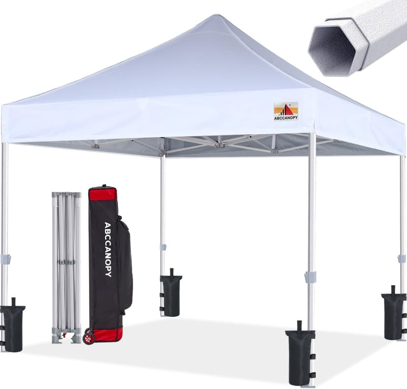 ABCCANOPY Commercial Pop Up Canopy Tent 10x10 Premium-Series, White