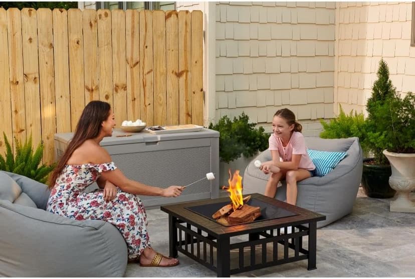 Rubbermaid Extra Large Resin Outdoor Storage Deck Box (134 Gal), Weather Resistant, Gray, Deck Organization for Home/Backyard/Pool Chemicals/Toys/Garden Tools/Porch/Patio Cushions