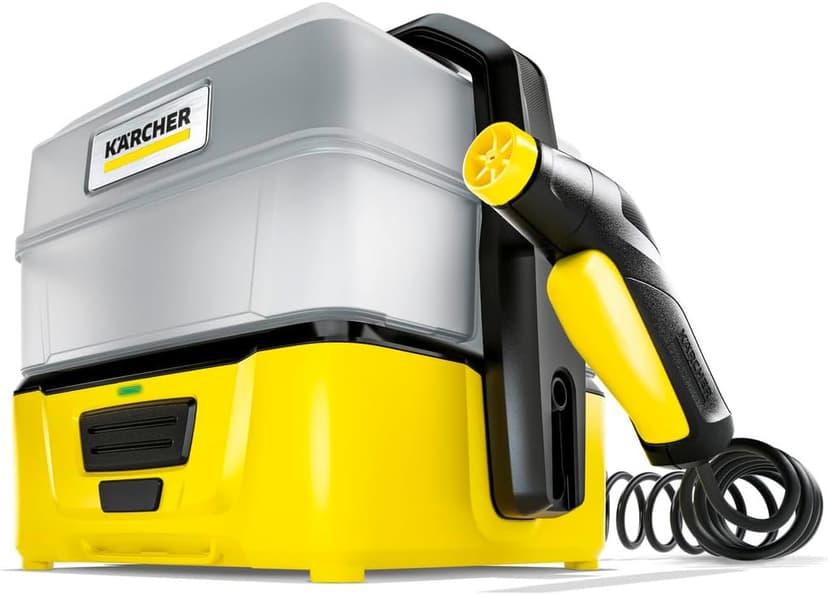 Kärcher OC 3 Plus Mobile Outdoor Cleaner, 1.8 gal. Water Tank, Spray Gun and Hose, Battery Operated, for on-The-go Cleaning, 72 PSI