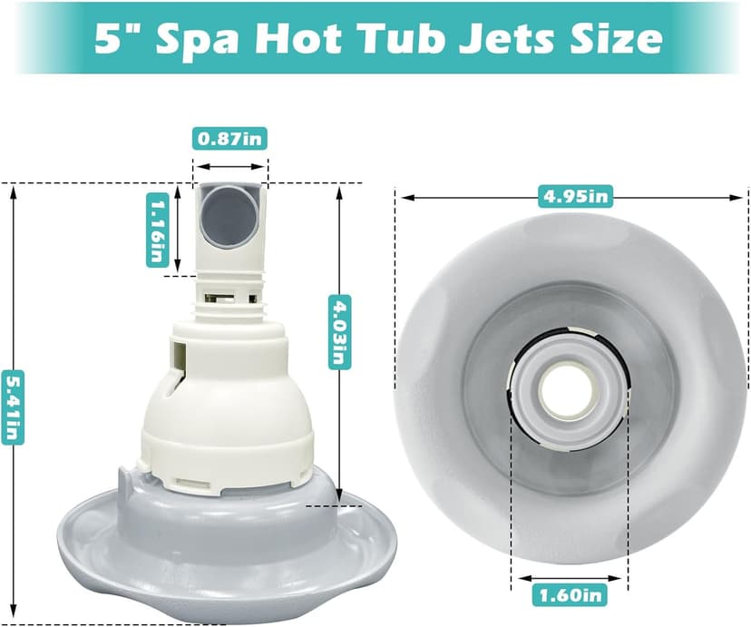 212-7639-STS Hot Tub Replacement Jets 5" Spa Hot Tub Jets 3P
