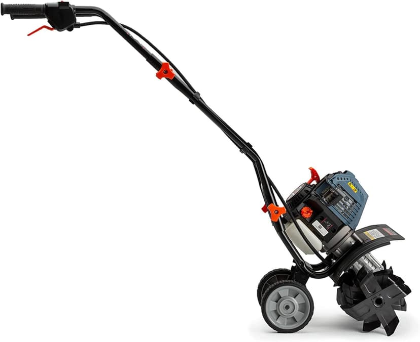 SENIX 4QL 4-Cycle Gas Powered Tiller Cultivator, 46cc Full Crank Engine, 15-Inch Tilling Width, 8-Inch Tilling Depth, Easy Start, Foldable Handles for Compact Storage (TL4QL-L1)
