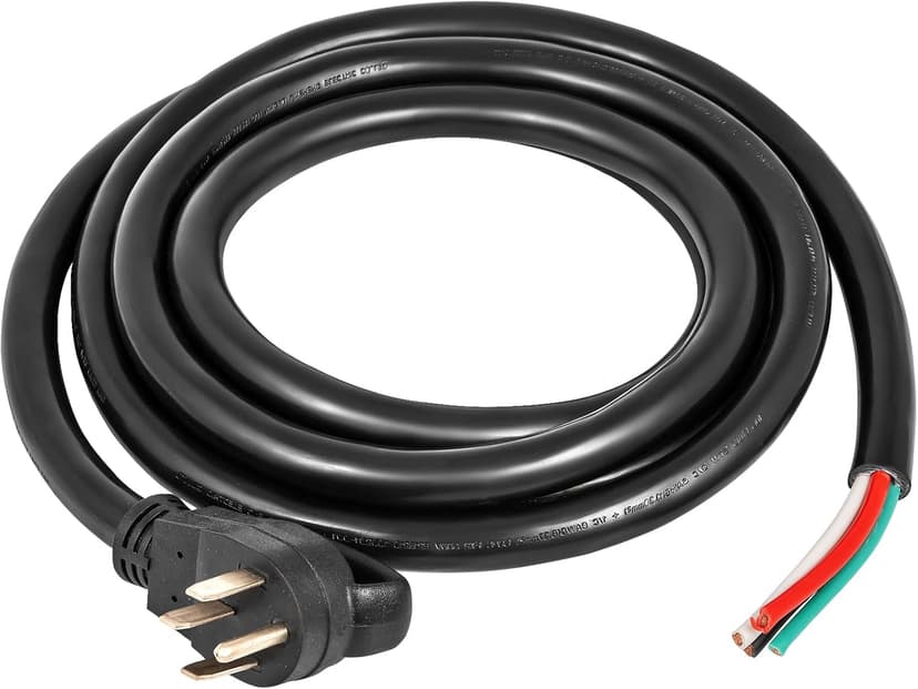 VEVOR 15 FT 50 Amp Generator Extension Cord 4 Wire 6 Gauge STW 6/3+8/1, 125V 250V Generator Power Cord N14-50P & SS2-50R with Portable Handle