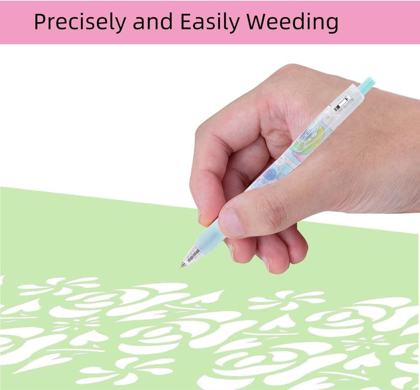 6 Pieces Pin Pen Weeding Tool for Vinyl, Precision Air Release Weeding Pen, Quick Pinpen Vinyl Pen Weeder Pokey Tools (02-Lovely seris)