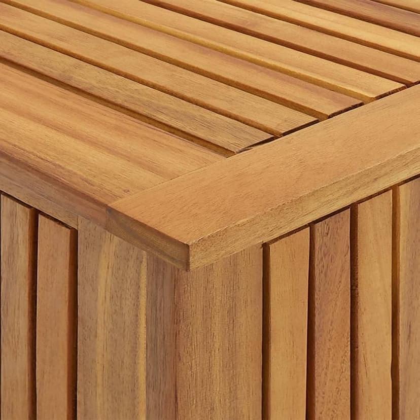 vidaXL Outdoor Storage Box, Deck Box with Lid, Storage Chest with Water-Resistant Bag Inside, 23.6''x19.7''x22.8'', Solid Acacia Wood