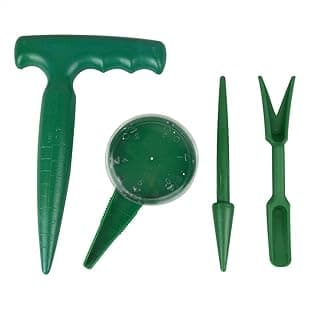 Garden Hand Tool Sow Traditional Sets Pistol Grip Dibber, Sowing Seeds Dispenser, Seedlings Dibber and Widger