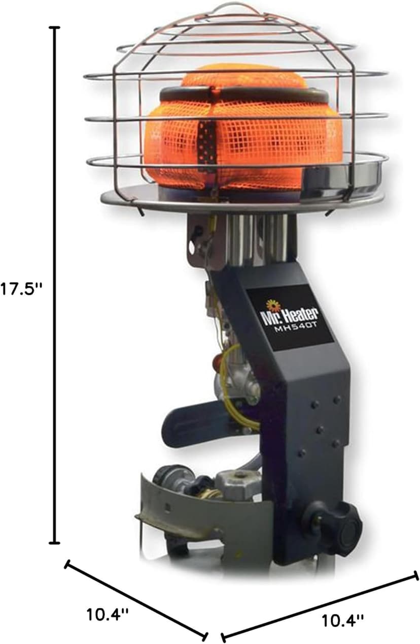 Mr. Heater MH540T 540-Degree 45,000 BTU Radiant Tank Top Portable Propane Heater For Sporting Events, Hunting, Fishing, Camping, Tailgating & Porches