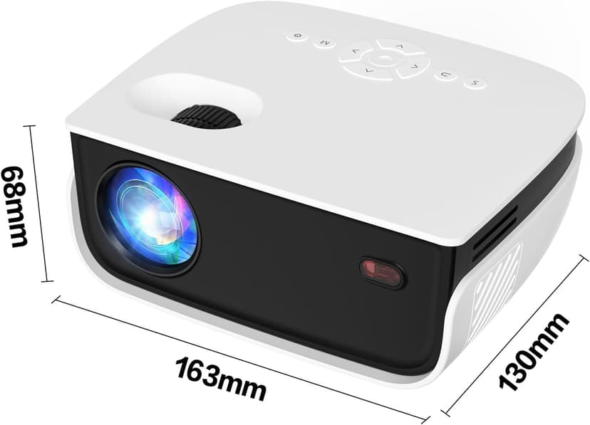 Mini Projector, NICPOW Portable Outdoor Movie Projector with Tripod, 1080P and 200" Supported Small Projector Compatible with TV Stick, Phone, PS5, HDMI, USB for Home, Bedroom, Gaming, Outdoor Use