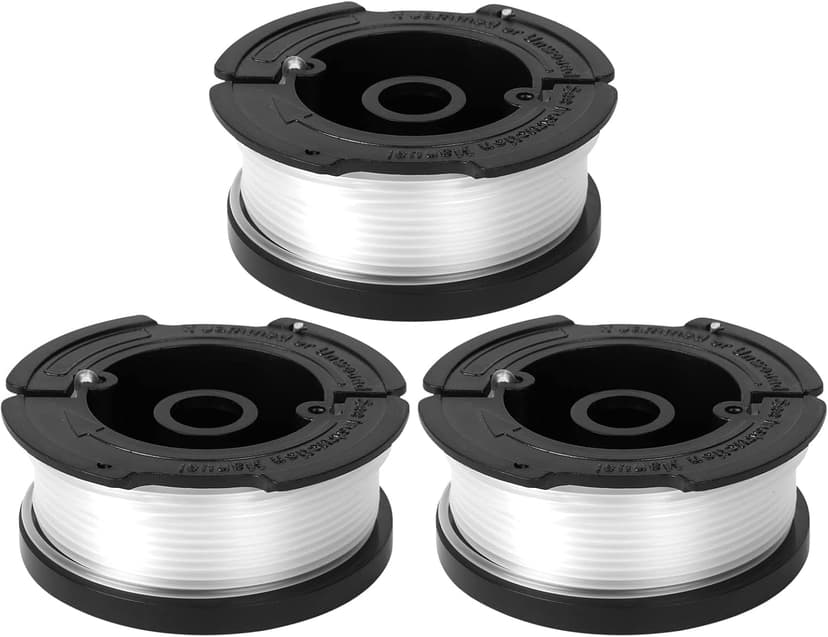 GreatBuddy 3 Pack AF-100 Weed Eater String Compatible with Black Decker Wacker String Trimmer Line, 30ft, 0.065 Inch