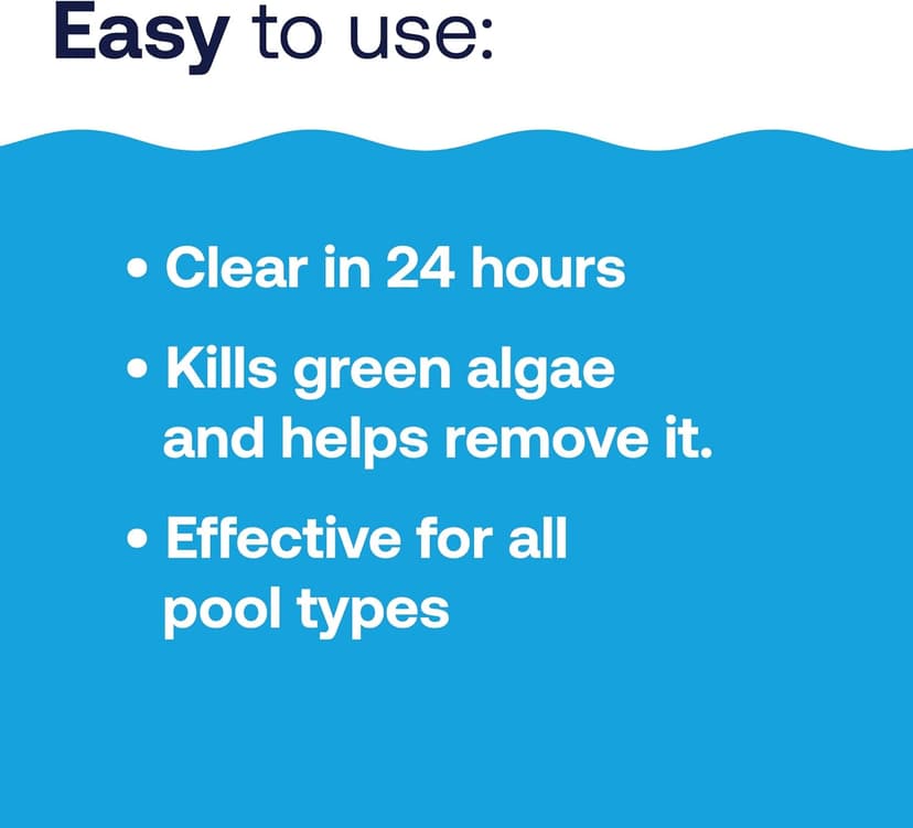 HTH 52038 Swimming Pool Care Green to Blue, Advanced Shock System, 2-Step Swimming Pool Care Solution, 1 Kit