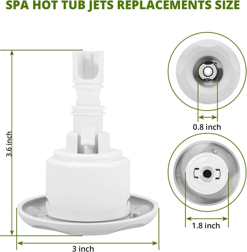 3 Hot Tub Jet,Spa Hot Tub Mini Storm Jet Internals Replacement Parts 212-7929 Spa Hot Tub Jets Replacements 3" 218-6930 Cluster Storm Jet Directional Diffuser (3 Pack)