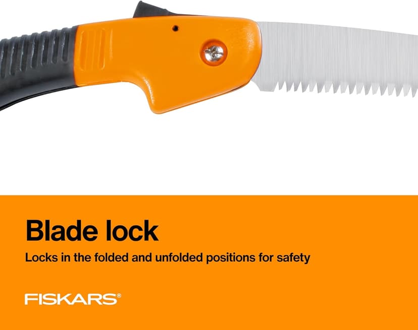 Fiskars Folding Hand Saw, 7" Pruning Saw with Power Tooth Blade with Triple Ground Teeth that Powers Through Wood Faster, Soft Grip Handle