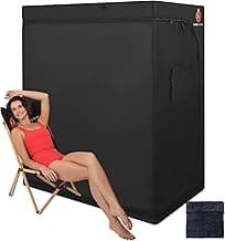 Extra Large Portable Infrared Sauna – Large Sauna Tent, + 50% Legroom, Warm Relaxation with 6 Infrared Panels; Comfortable High-Back Chair and Tablet Holder