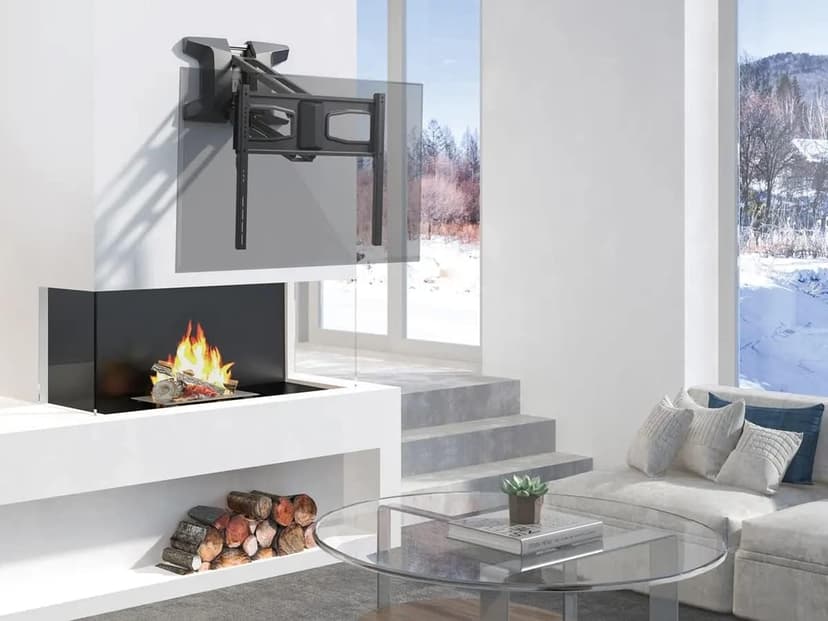 Monoprice Premium Pull-Down Above Fireplace TV Wall Mount Motorized Electric for 37" to 80" TVs up to 77lbs, Max VESA 600x400