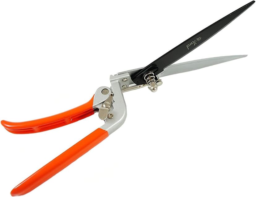 Q-yard QY-741F Flower Bed and Grass Shear - Extra Sharp Garden Hand Pruners, Easier Cutting, Comfortable Ergonomic, Less Effort - Gardening Scissors for Men & Women , Orange