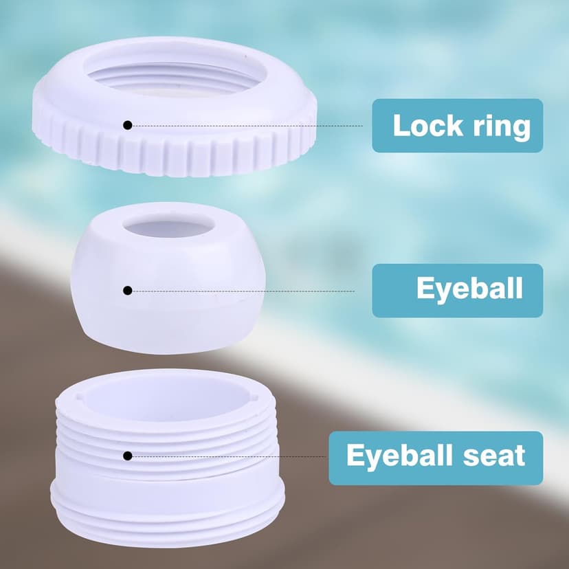 3 Pieces 3/4-Inch pool jet nozzles SP1419D Opening Water Directional Flow Inlet Pool Return Jet Fittings Spa with 1-1/2 Inch MIP Thread