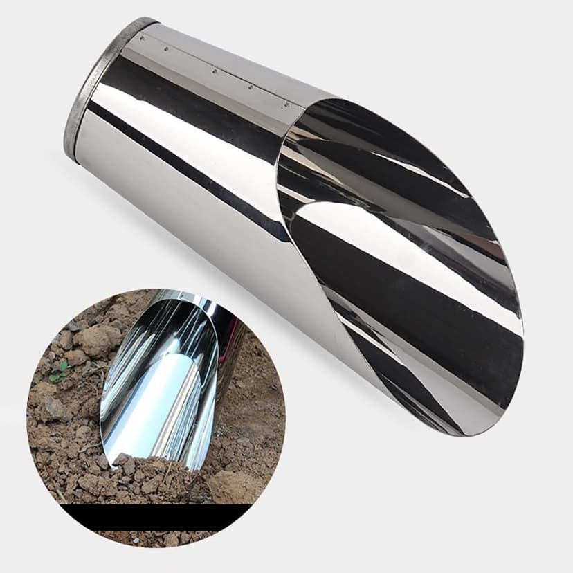 Stainless Steel Plant Soil Shovel Potting Scooper Small Garden Shovel Soil Scoop Fertilizer Feed Scooper for Flower Planting