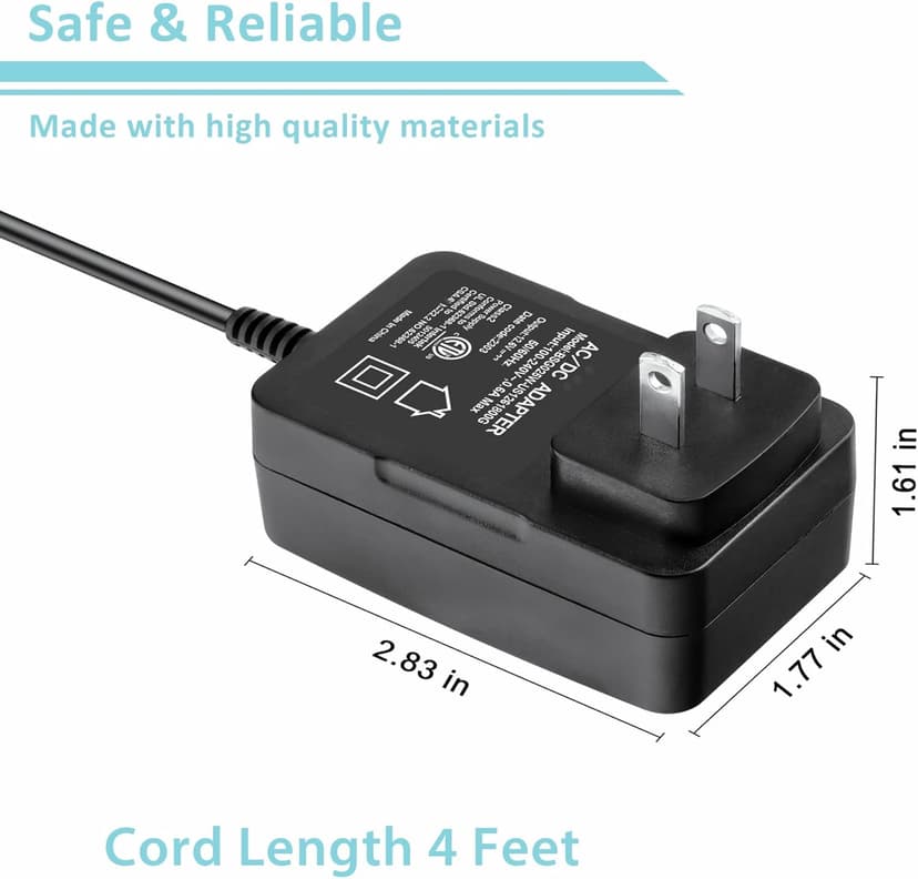SLLEA 12.6V 2-Prong AC/DC Adapter Compatible with Paxcess HJ1103 HJ1103J Cordless 5000 Automatic Robotic Pool Vacuum Cleaner 5000mAh Lithium Ion Battery XSG1261800 12.6VDC 1.8A Power Supply Charger