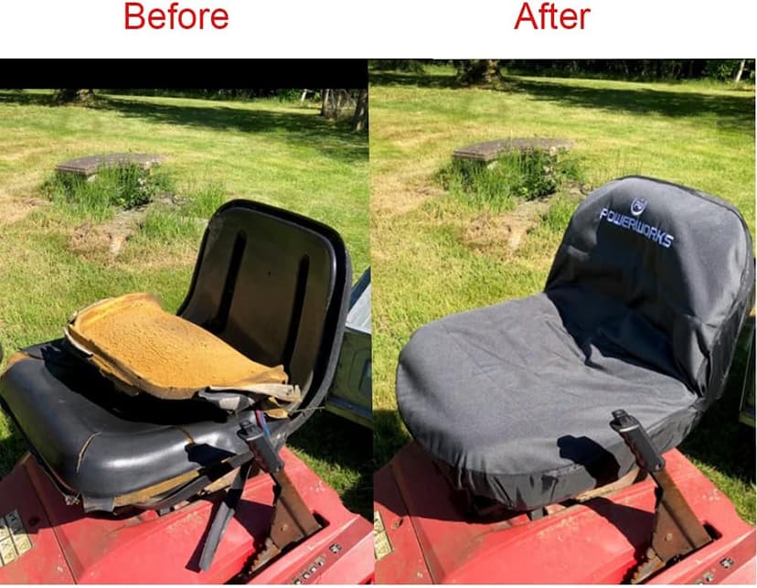 Weatherproof Deluxe Riding Lawn Mower Seat Cover, Medium, Black