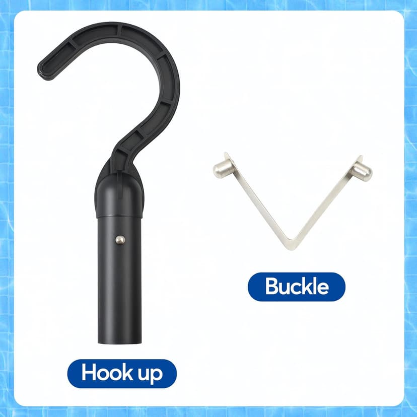 Hook for All Robotic Pool Cleaner, Accessories Hook Customized for Pool Vacuum Robot, Robotic Pool Cleaner Including Cordless, Above Ground and Underwater, Suitable for Telescopic Poles