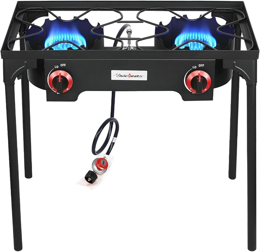 Vivicreate Propane Gas 20 PSIG high pressure regulator outdoor camping camp garden BBQ grill stove burner