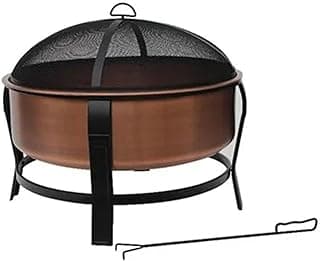 FT-1103E Fire Pit, Copper With Black Accents, Screen + Poker, 30-In. - Quantity 1