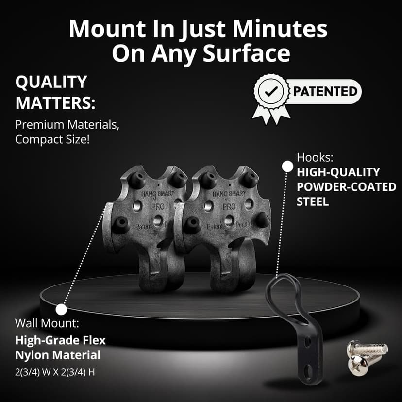 HangSmart TV® Wall Mount NO Stud - Original & Patented Easy Install, DIY for 19-100" TVs, Holds Up to 150LBS, Fits Most LED LCD Flat Screens & Monitors, Includes Hardware