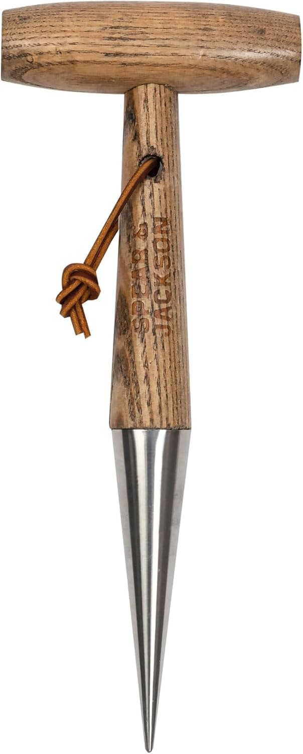 Spear & Jackson 5610DB Handheld Traditional English Style Stainless Steel Dibber / Planter - For planting Seeds and Bulbs