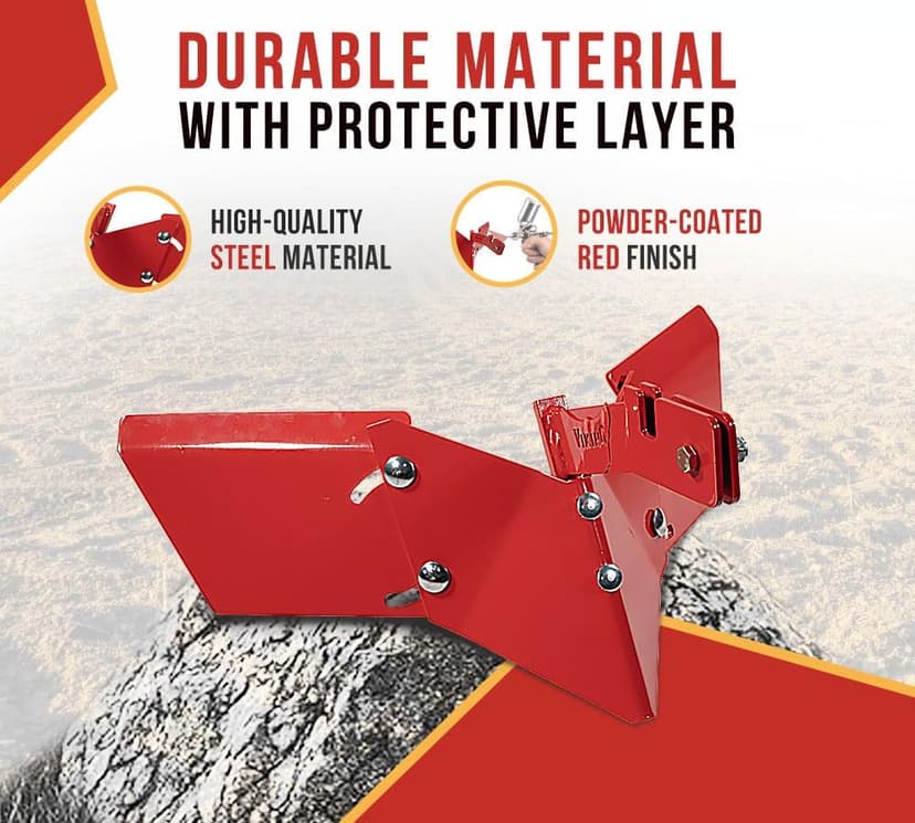 Mytee Products 15683 Hiller-Furrower Attachment for Rear Tine Tillers, Adjustable Wing, Three Kinds of Connection, Garden Tiller for Large and Small Areas of Land Cultivation & Clean Lands