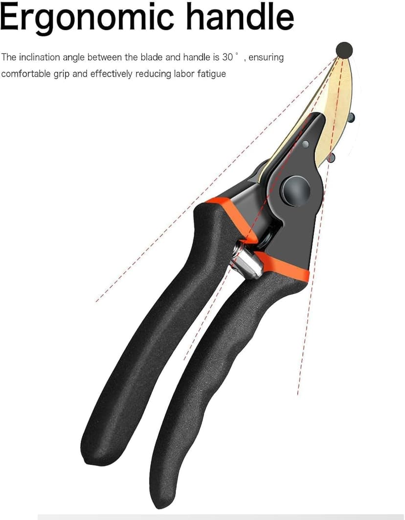 Weiliya Hand Pruners, Garden Clippers.10"" Professional Premium Titanium Bypass Pruning Shears, YUANLINJIANDAO12