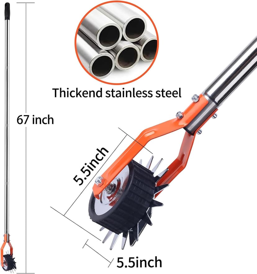 Edger-Lawn-Tool - Manual Lawn Edger, 67 Inch Sidewalk Edger for Yard Landscaping