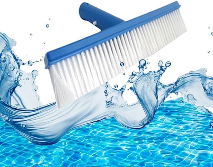 FibroPool Above Ground Swimming Pool Maintenance Kit - Telescoping Pole, Leaf Rake, Vacuum, Brush, Floating Chlorinator, Leaf Net and Test Strips