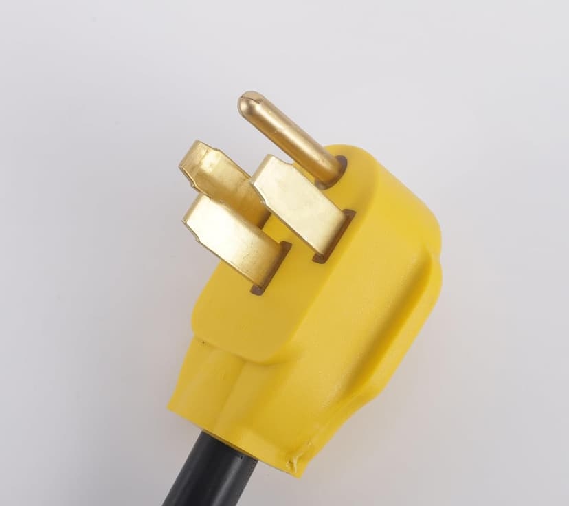 50Amp to 20 Amp 110V RV Distribution Adapter. 4 Prong NEMA 14-50P Male to 4*5-20R/5-15R Household Outlet Female with Circuit Breaker.RV Generator Adapter Cord 1.5FT.Yellow