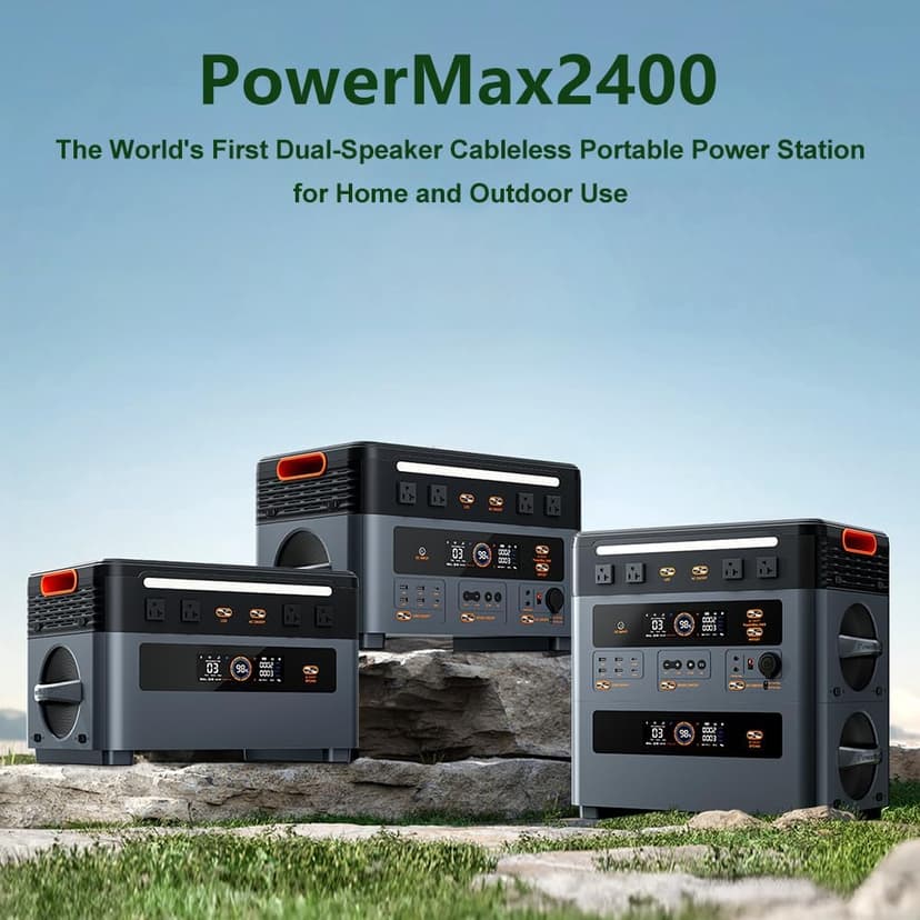 OSCAL 2400W Solar Generator, 1872Wh Solar Power Station with 4 AC Outlets (5000W Peak), 1.45H Full Charging, APP Control Emergency Power Station for Home, Camping & RVs, Battery Backup