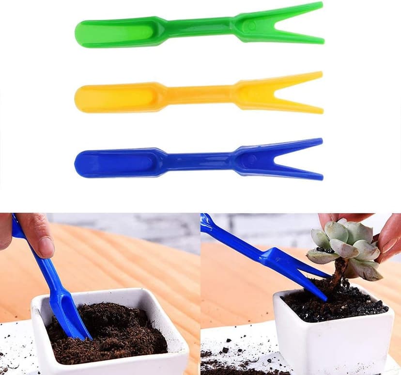 esowemsn 12 Sets (2pcs/Set) Garden Plastic Seeds Widger Seedlings Dibber Sowing Digging Tools Transplanting Planting Tools(Random Color)