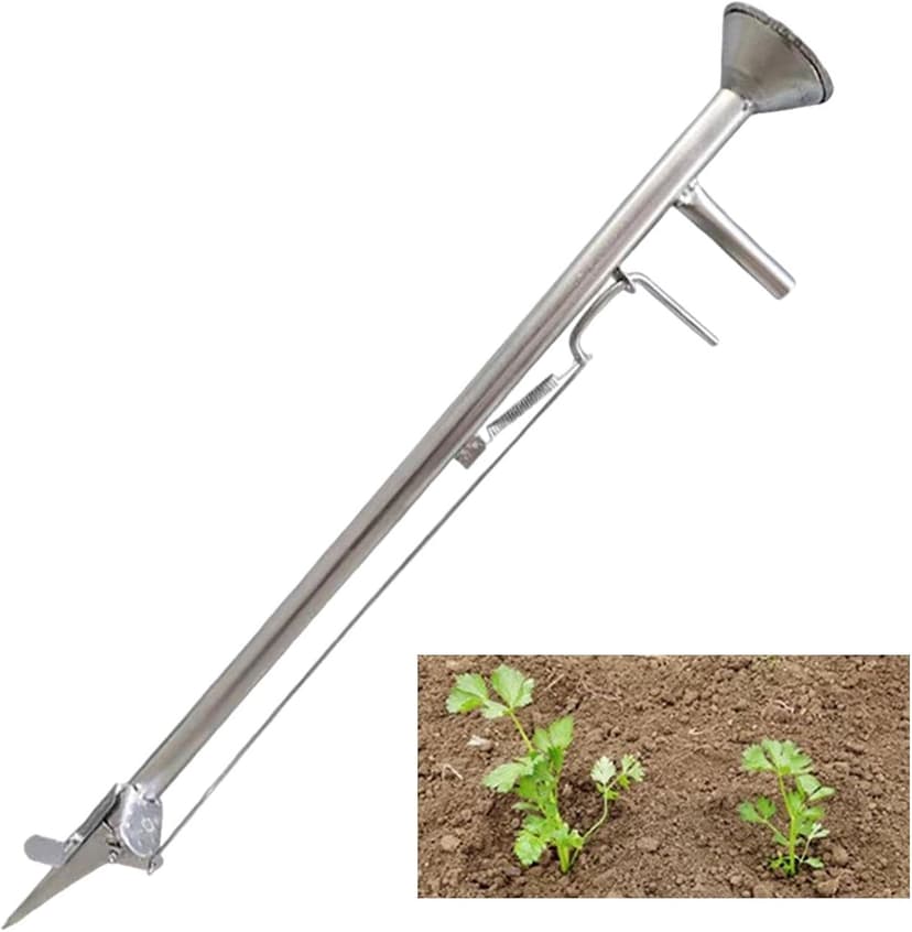 Sowing Seed Sower Dispenser, Transplanting Tool, Handheld, Multipurpose Seed Dibber Bulb Planter for Spinach Lawn Vegetable